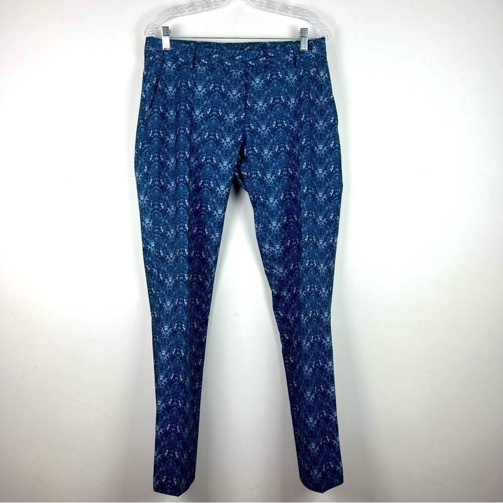 J. Lindeberg W Freja Micro Stretch‎ Golf Pants With Blue Print Women’s Size 30”